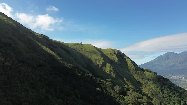 drone view  from the top of mountain