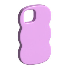 かわいいウェーブのぷっくりスマホカバー♪PNG