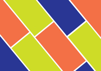 Geometric background, pattern with rectangles of various colors.	