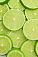 Close-Up of Fresh Lime Slices for Refreshing Citrus Food and Ingredient Concepts