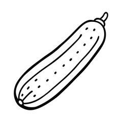 Fresh green cucumber slice isolated on a clean white background