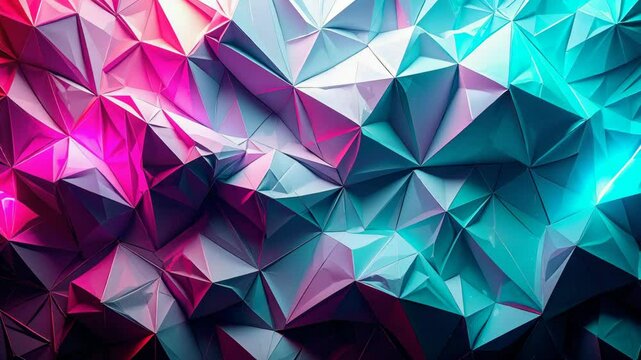 Abstract background showing low poly triangular shapes creating a futuristic design.