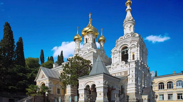 church of the holy sepulchre in Alexander Nevsky Cathedral of Yalta, Ukraine St Nicholas Orthodox Cathedral in Nice city, Cote d'Azur region in France Minsk, BelarusAlexander Nevsky Cathedral in the s