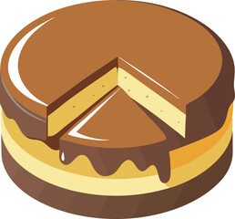 A delightful collection of stylized cake illustrations, showcasing a variety of designs from tiered wedding cakes to festive birthday cakes, often adorned with fruit and decorative elements