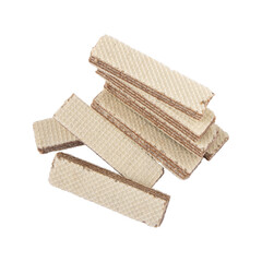 Sweet chocolate wafer isolated on transparent background