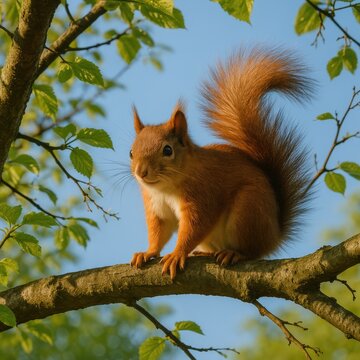 A squirrel among the branches