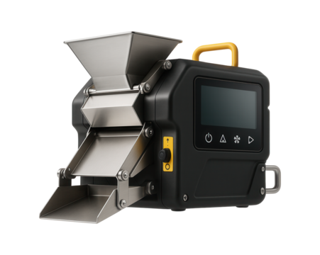 Portable optical sorter with foldable components and an integrated control panel for a small-scale farming operation