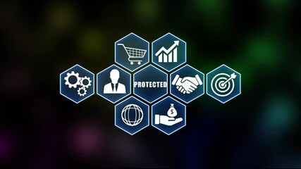 Business,protected, Technology, Internet and network concept. Technical Support Center customer service. illustration, 4k, video, - Powered by Adobe