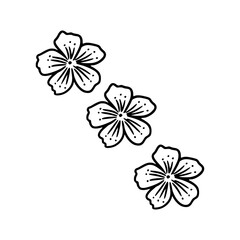 minimalist Asian flower clipart