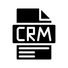 Crm Glyph Icon. File Document icon, Customer Relationship Management