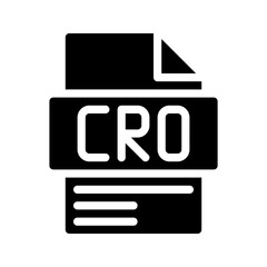 Cro Glyph Icon. File Document icon, Efforts to increase conversion percentage