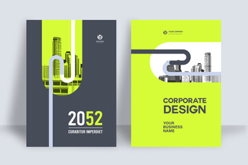Business Report Cover Template – Geometric Layout
