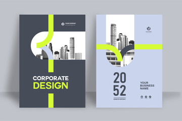 Business Report Cover Template – Geometric Layout