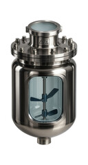 Glass-lined batch reactor with an agitator and top-mounted manway for a fine chemicals production facility