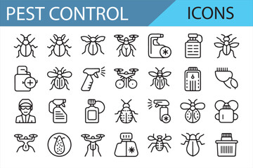 Illustrations of Pest Control Tools, Bug Spray, and Extermination Devices