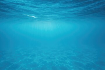 Oceanic blue wave scene with underwater water backdrop