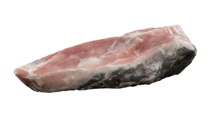 Pork Cutlet Fresh Meat Slice Isolated on Black Raw Food Cuisine Cooking on transparent background