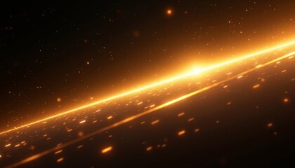 Fototapeta premium Glowing Horizon with Particles and Light Effects