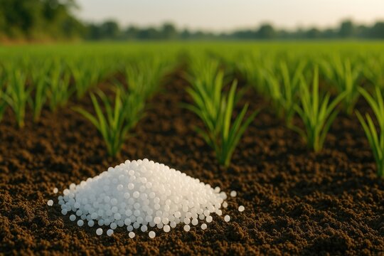 Application of urea fertilizer on farmland