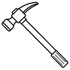 Hammer line art vector
