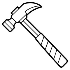 Hammer line art vector