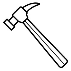 Hammer line art vector