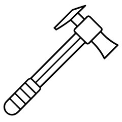Hammer line art vector