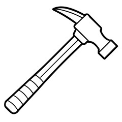 Hammer line art vector