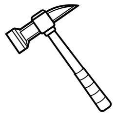 Hammer line art vector