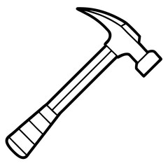 Hammer line art vector