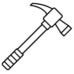 Hammer line art vector