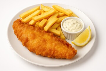 Classic British-style fish and chips with a traditional twist