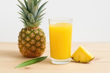 Healthy living with tropical pineapple beverage