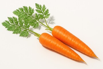 Two carrots in a basket