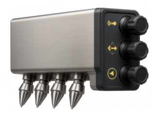 Spray dyeing machine with multiple nozzles and adjustable spray patterns for custom fabric treatments in textile workshops