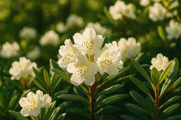 April bloom of vibrant Rhododendron makinoi
