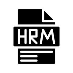 Hrm Glyph Icon. File Document icon stands for Human Resource Management
