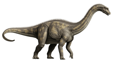 3D Brachiosaurus Dinosaur on White Background