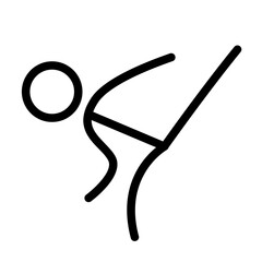 Stickman Practicing Karate Sports and Exercise Icons