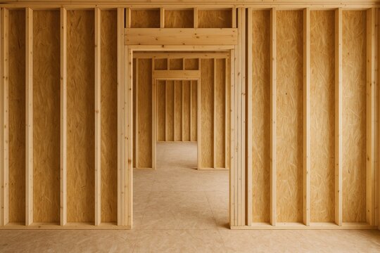 Wall with a stud frame - Powered by Adobe