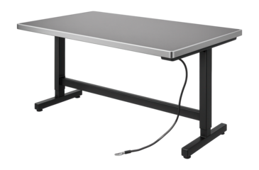 Antistatic workbench with a grounding cord and laminate surface for electronics manufacturing