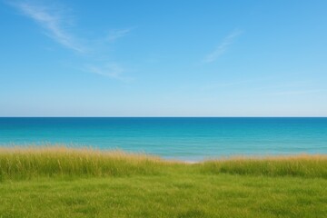 The terrain, the grassland, and the ocean