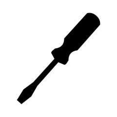 flathead screwdriver silhouette vector