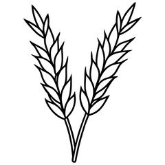 Heather line art vector