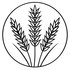 Heather line art vector