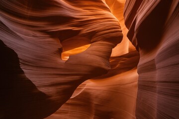 Inside view of a canyon resembling a fish shape