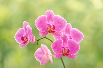 Vibrant Pink Moth Orchid in Bloom During Spring or Winter in a Tropical Garden Setting with Focus on Floral Beauty and Garden Design Elements