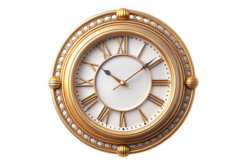 3D Rendering of beautiful, trending and realistic Clock with white background