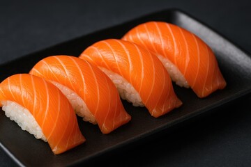 Traditional Japanese sushi nigiri delicacies