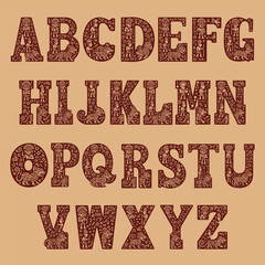 Ethnic Style Alphabet Set